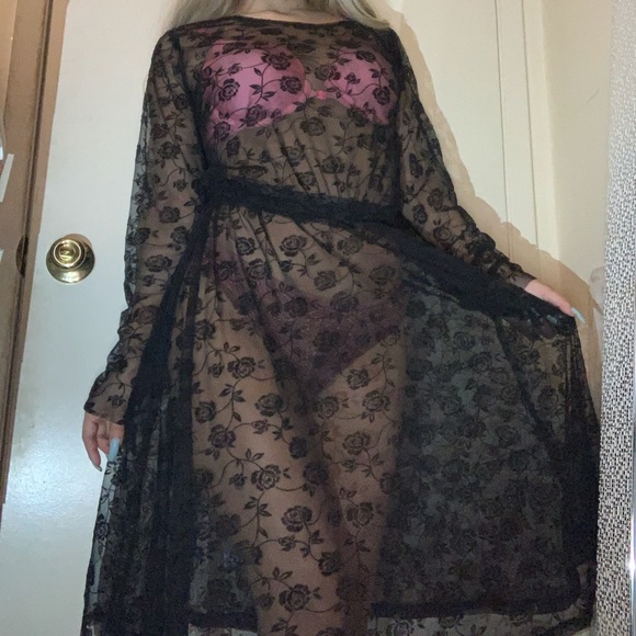 Forever 21 Dresses & Skirts - Sheer Rose Midi Dress
